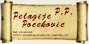 Pelagije Počeković vizit kartica